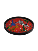 Plateau Rond Rouge JUNGLE (40 cm) /  ORTIGIA Sicilia
