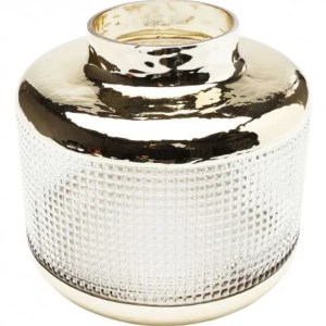  Vase Verre et Doré 19 cm / Kare Design