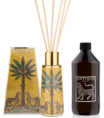  ZAGARA (Fleur d'oranger) - Pack Diffuseur décoré 200 ml + Recharge / ORTIGIA Sicilia