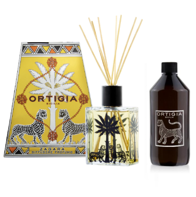  ZAGARA (Fleur d'oranger) - Pack Diffuseur 200 ml + Recharge / ORTIGIA Sicilia