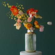  Vase Verre et Doré 30 cm / Kare Design