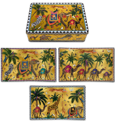 Boîte Métal Flying Tiger + 3 plats dorées / ORTIGIA Sicilia