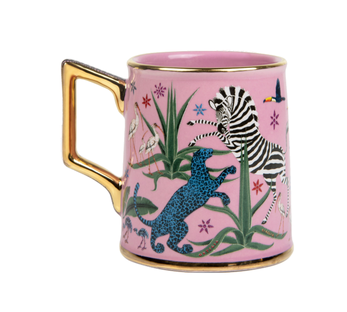 Tasse Céramique 33cl (11 Oz) - Décor Étoile De Gymnastique Rose & Balance - Neuf - Royaume-Uni