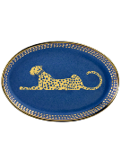  Plat Oval Bleu (13x8 cm) /  ORTIGIA Sicilia